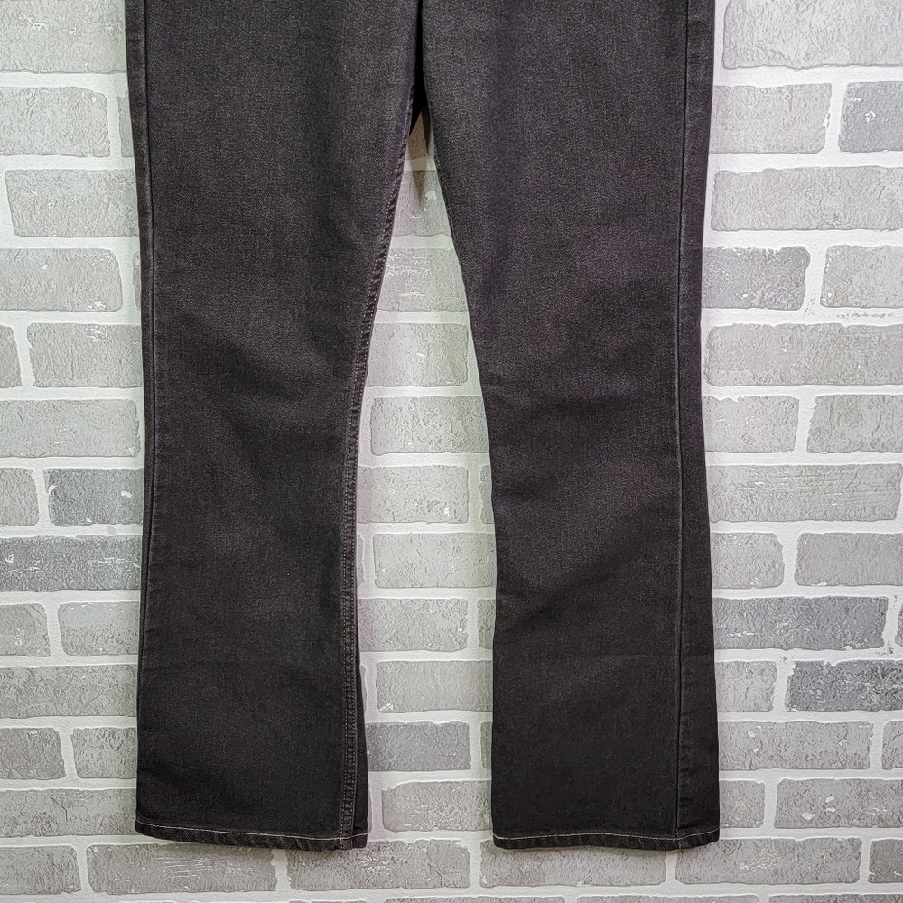 Levi's 515 Boot Cut Lower Rise Vintage Y2K Flaired Black Denim Jeans Size 6 Mis - Picture 3 of 16